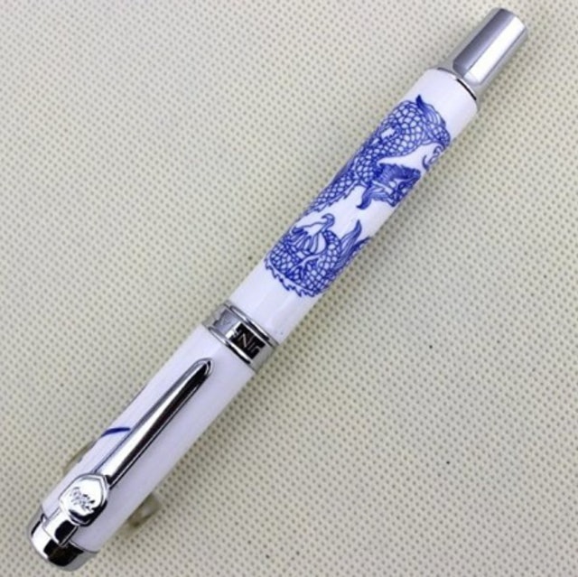 Jinhao Luxury Fountain Pen Blue and White Porcelain Dragon 1