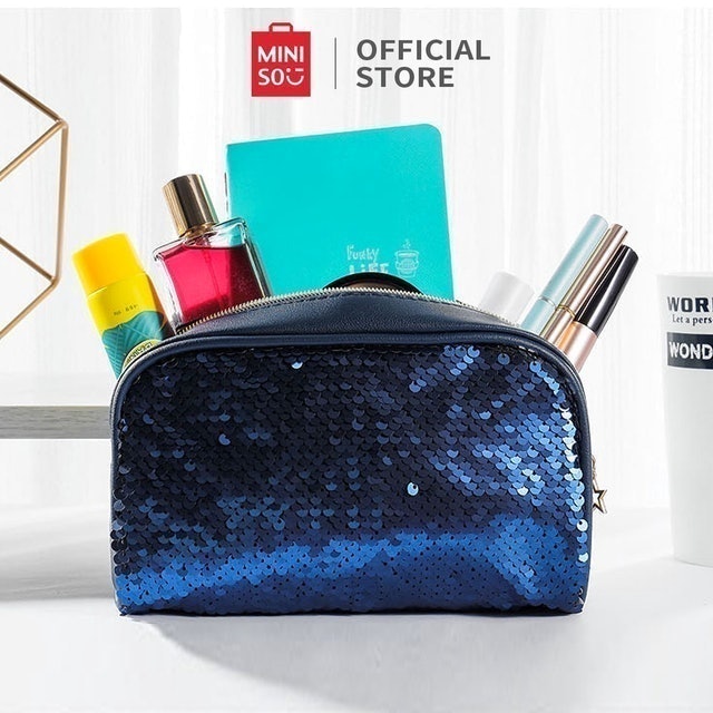 MINISO Sequin Rectangular Cosmetic Bag 1