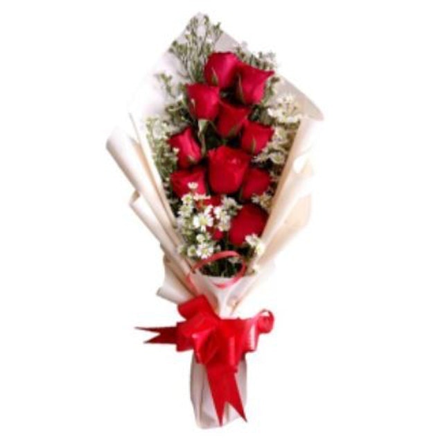 Buket Bunga Mawar Merah Asli 1