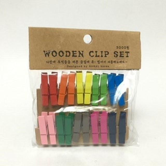 NANAL Korea  Wooden Clip Set 1