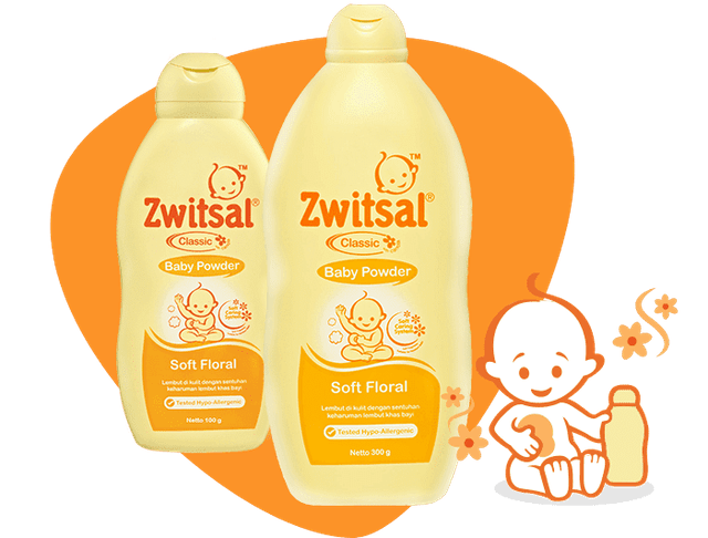 Unilever Zwitsal Baby Powder Classic Soft Floral  1