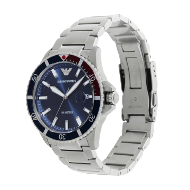 Emporio Armani Three-Hand Stainless Steel Watch 1