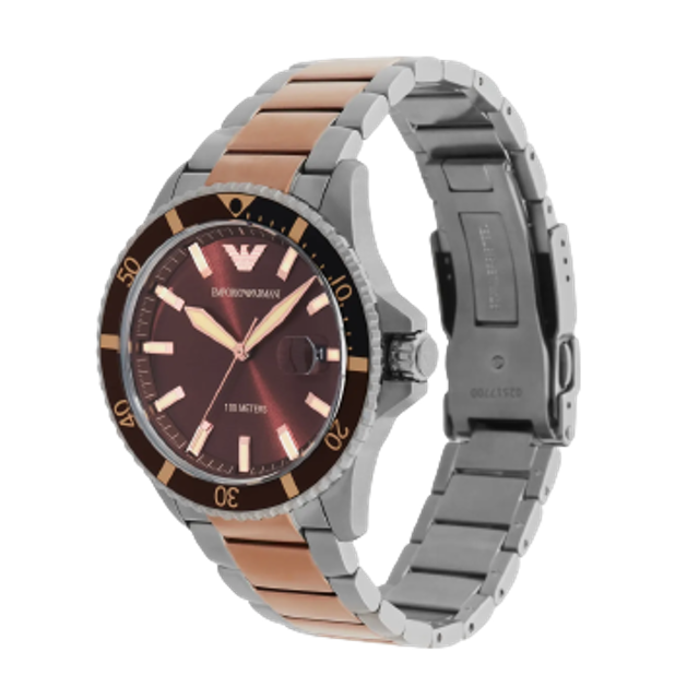 Emporio Armani Three-Hand Two-Tone Stainless Steel Watch 1