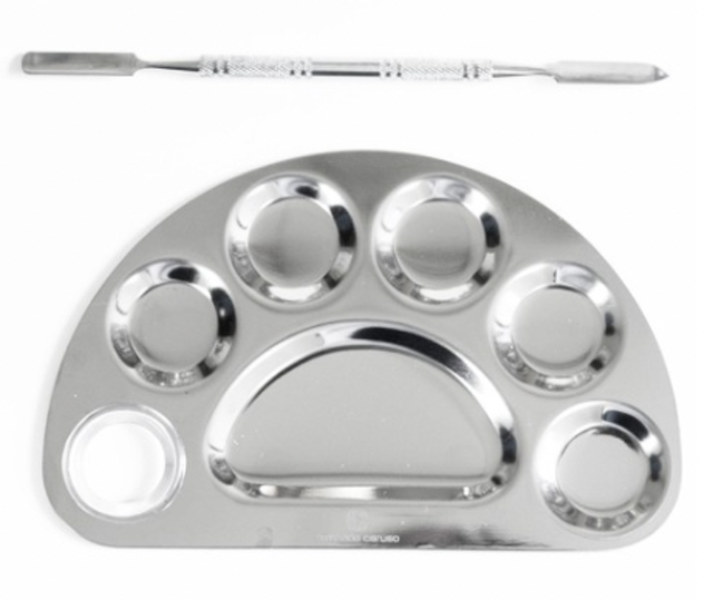Armando Caruso Dome Mixing Palette Stainless Steel + Spatula 1