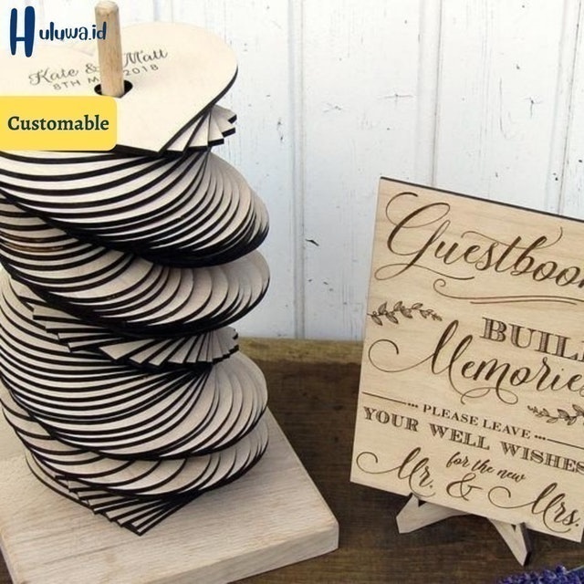 Huluwa.id Wedding Guest Book Model Tangkai 1