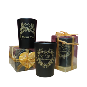 Souvenir Pernikahan Gelas Hitam 1