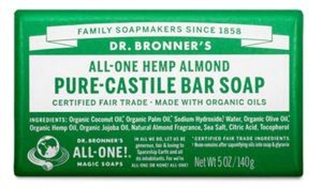Dr. Bronner's Almond Pure-Castile Bar Soap 1