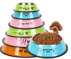 Pet House Medan Bowl Stainless Steel Pastel Colour 1