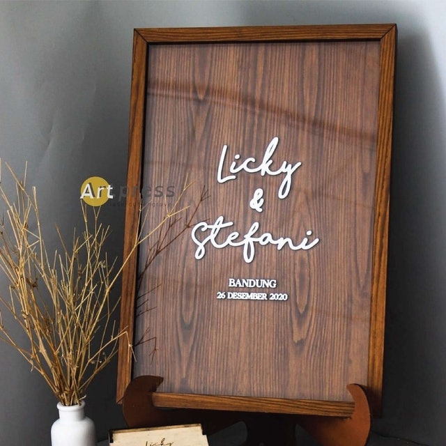Artpress Lasercut Guest Book Frame Celengan 1