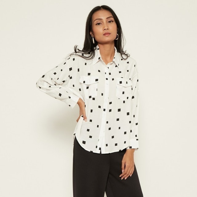 Cammomile Atasan Wanita Kemeja Lengan Panjang 1