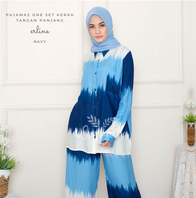 Vsamantha Pajamas/Piyama One Set Kemeja Tie Dye 1