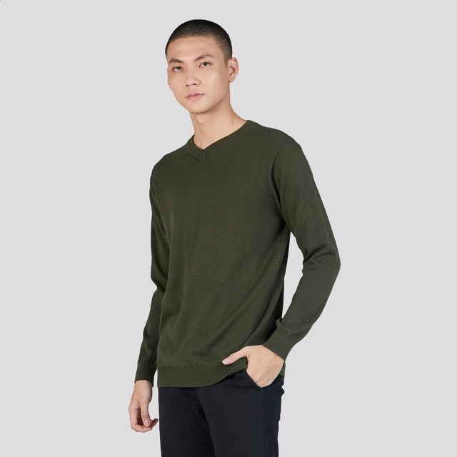 All Basic Men V-Neck Jumper 1
