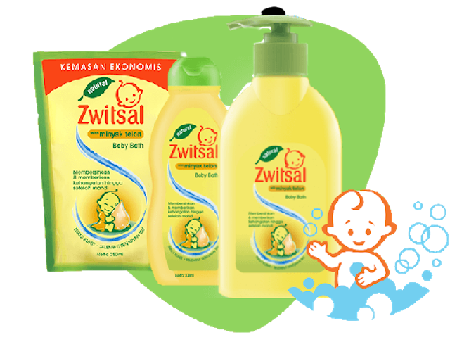 Zwitsal  Natural Baby Bath with Minyak Telon 1