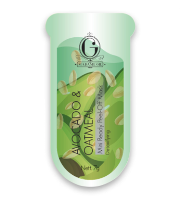 Madame Gie  Mini Ready Peel Off Mask Avocado & Oatmeal  1
