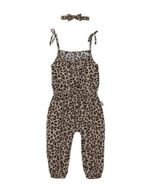 I am Cotton Jumpsuit Leopard + Bandana 1