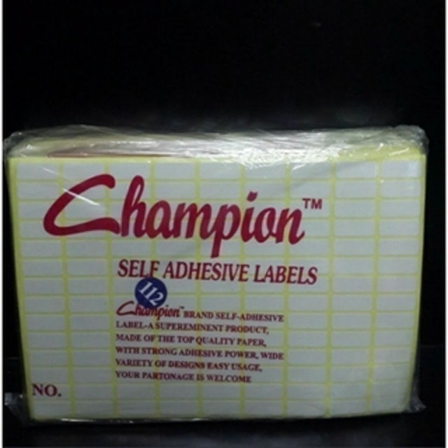 Champion Self Adhesive Labels  1