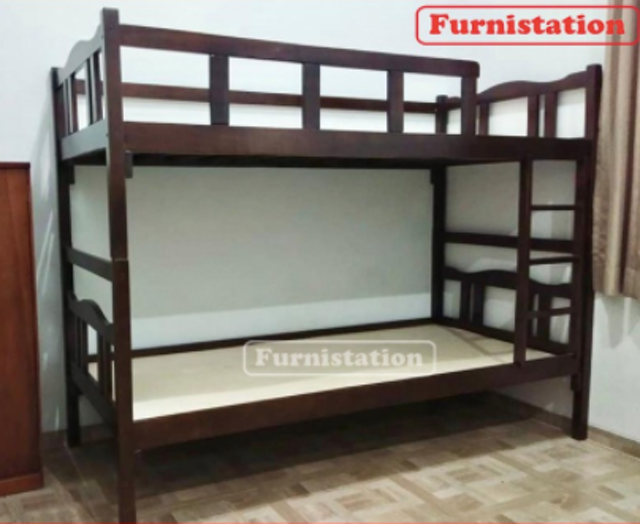 Furnistation Ranjang Susun Kayu 2 Tingkat 1