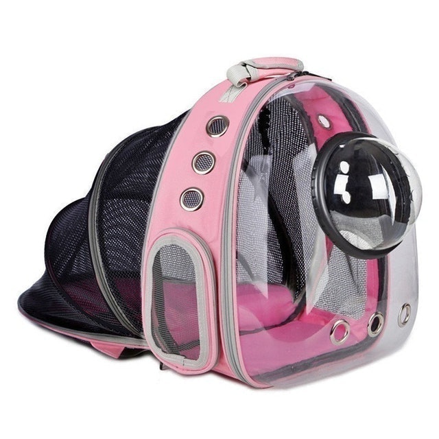 Pet Carrier Astronot Expand Full Transparan Arcylic 1