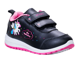 Ando Sneakers Minicorn Velcro Anak - Hitam/Merah Jambu 1