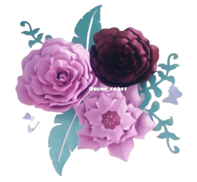 Runs Craft Paper Flower Backdrop 1