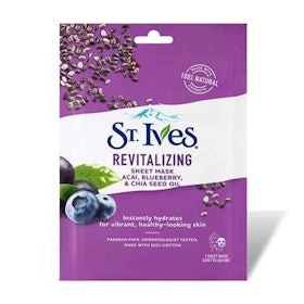 Unilever St. Ives Revitalizing Acai, Blueberry & Chia Seed Oil Sheet Mask 1