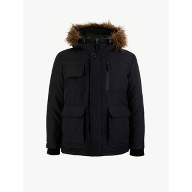 Mark and Spencer Faux Fur Trim Parka with Thermowarmth 1