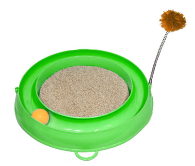 Opo Cat Play Toy with Circuit Ball with Scratch Pad 1