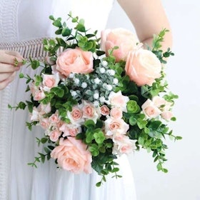 Hand Bouquet Wedding Peony Pompom 1