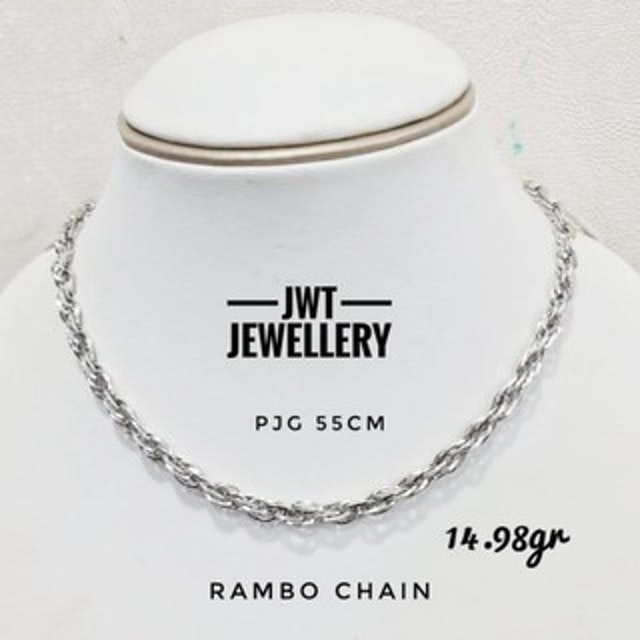 JWT Jewellery Kalung Emas Rambo Chain Double Lilit 1