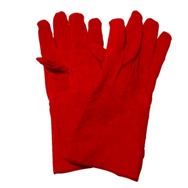 Krisbow Glove Welding 14 Inc Leather Red 1