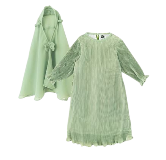 Zalina Pleats Gamis Set Gambar 1