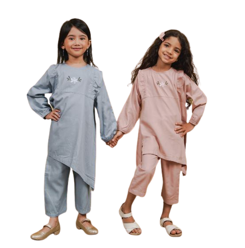 Setelan Anak Perempuan Shafa Tunik Set Gambar 1