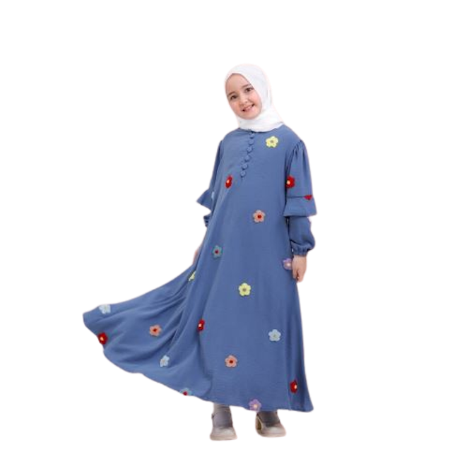 Vinca Dress Gamis Anak Perempuan Gambar 1