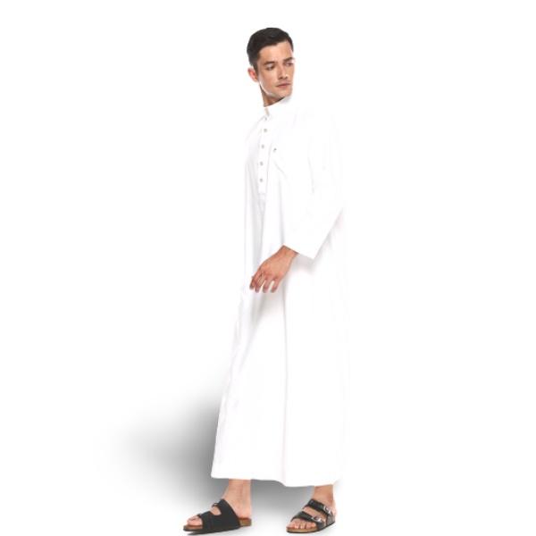 Gamis Viskin Putih Gambar 1