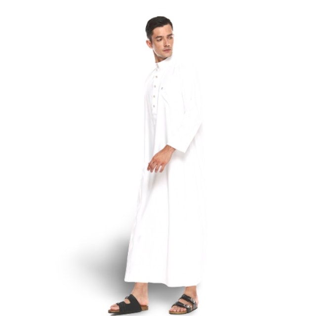 Gamis Viskin Putih Gambar 1