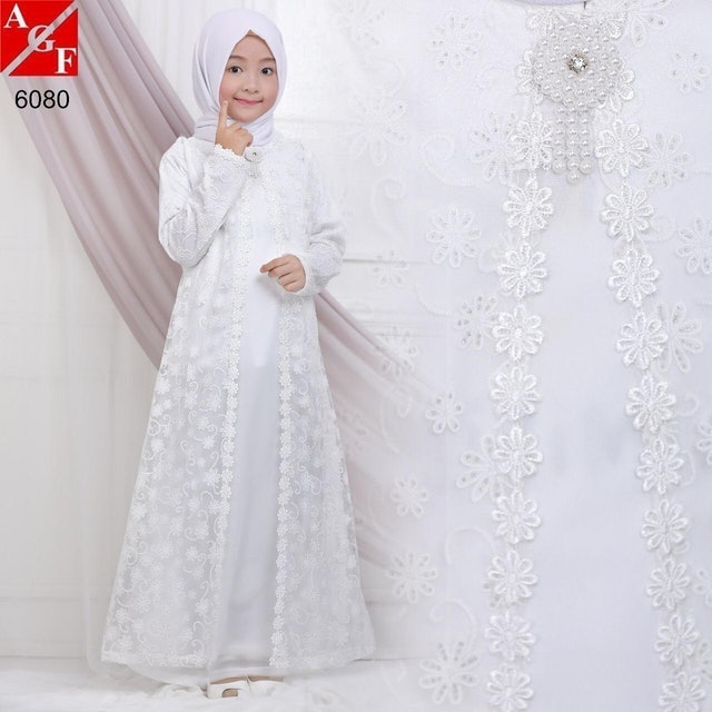 Gamis Putih Anak Gambar 2