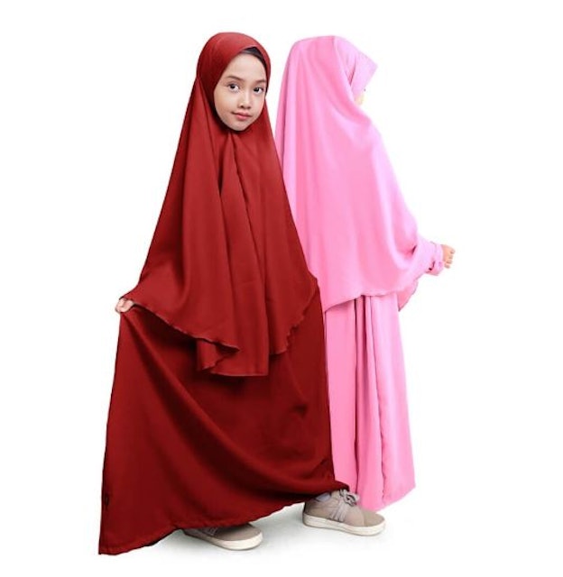 Gamis Anak Syari Polos Gambar 2