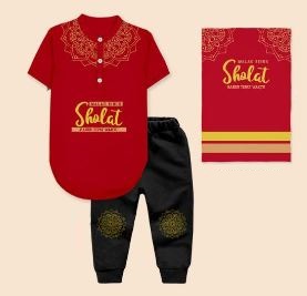 LA-Kurta Set Muslim with Sajada Gambar 2