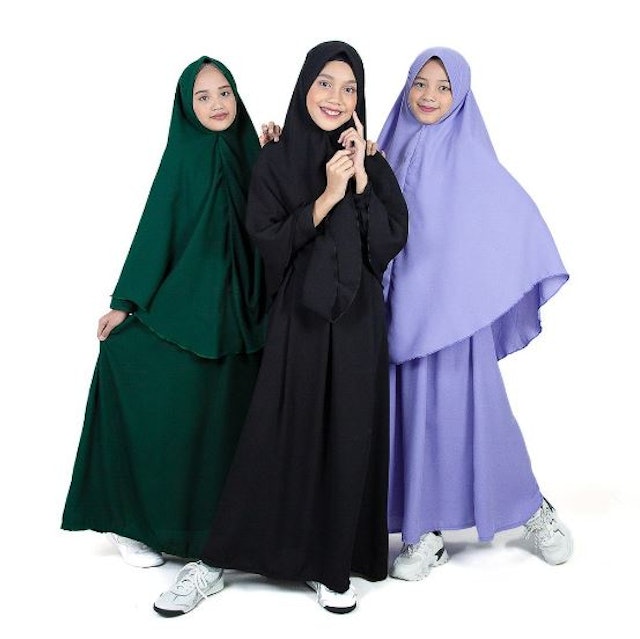 Gamis Anak Syari Polos Gambar 1