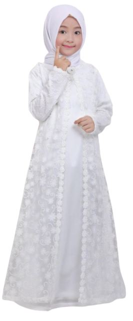 Gamis Putih Anak Gambar 1